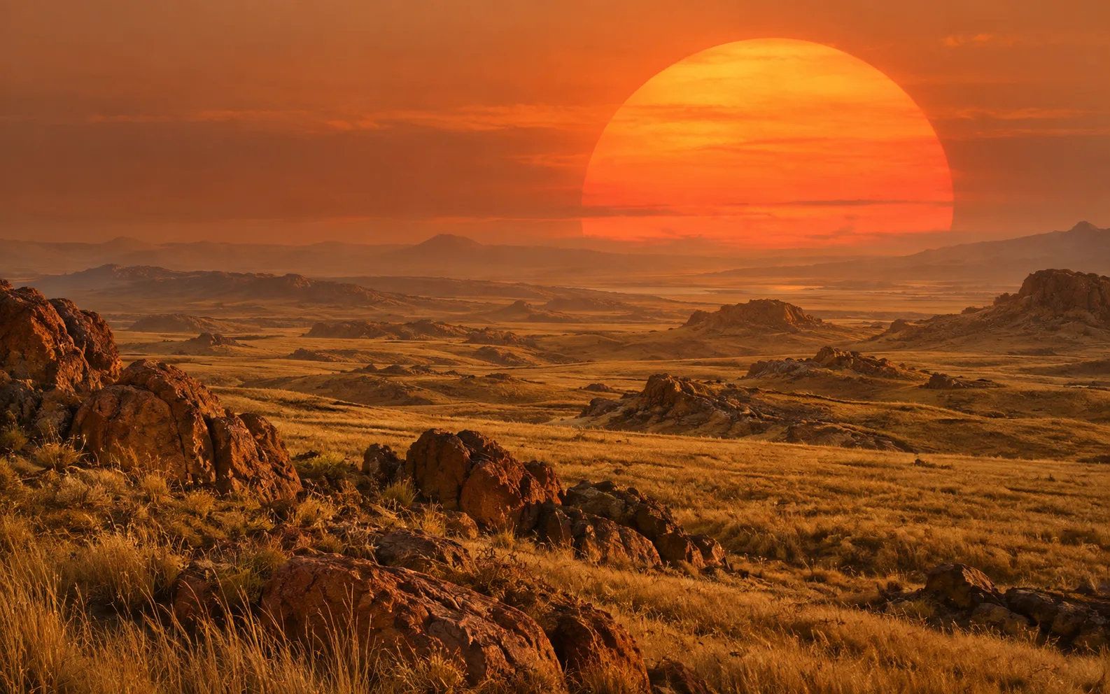 Imagined landscape of Aldebaran, the Bull's eye