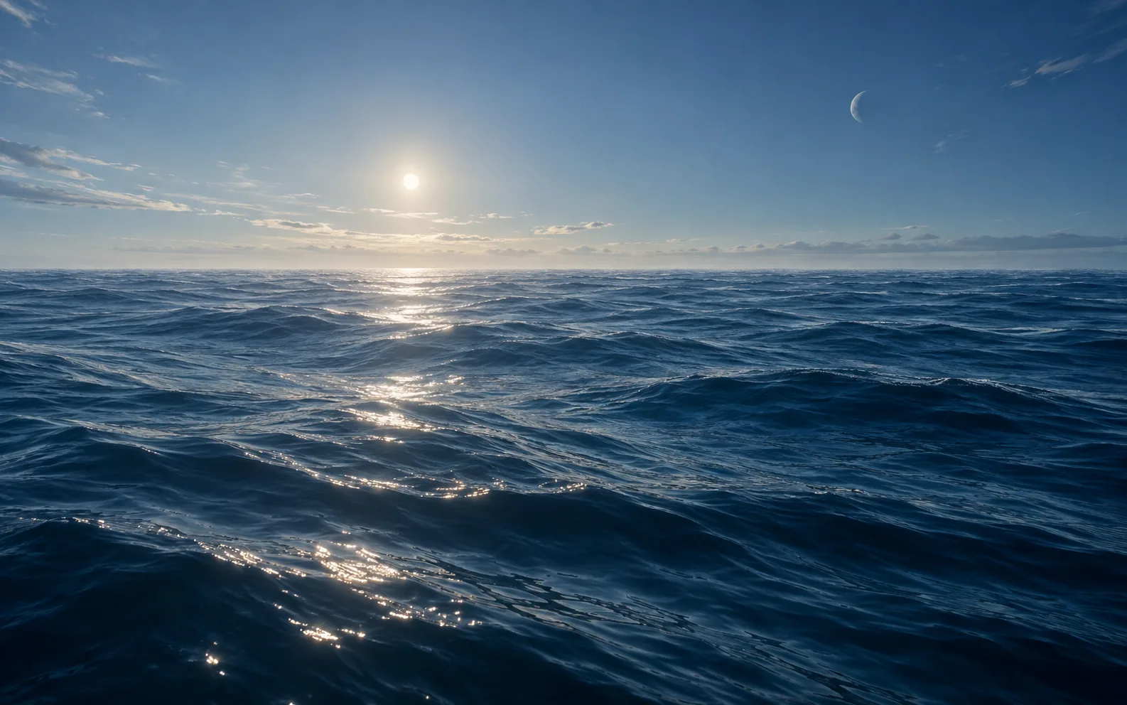Imagined landscape of The endless sea of the Aquarians