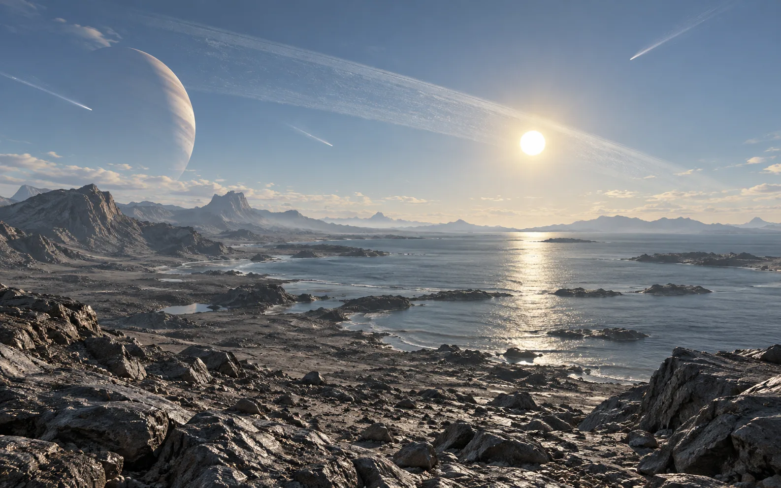 Imagined landscape of The young world of Epsilon Eridani