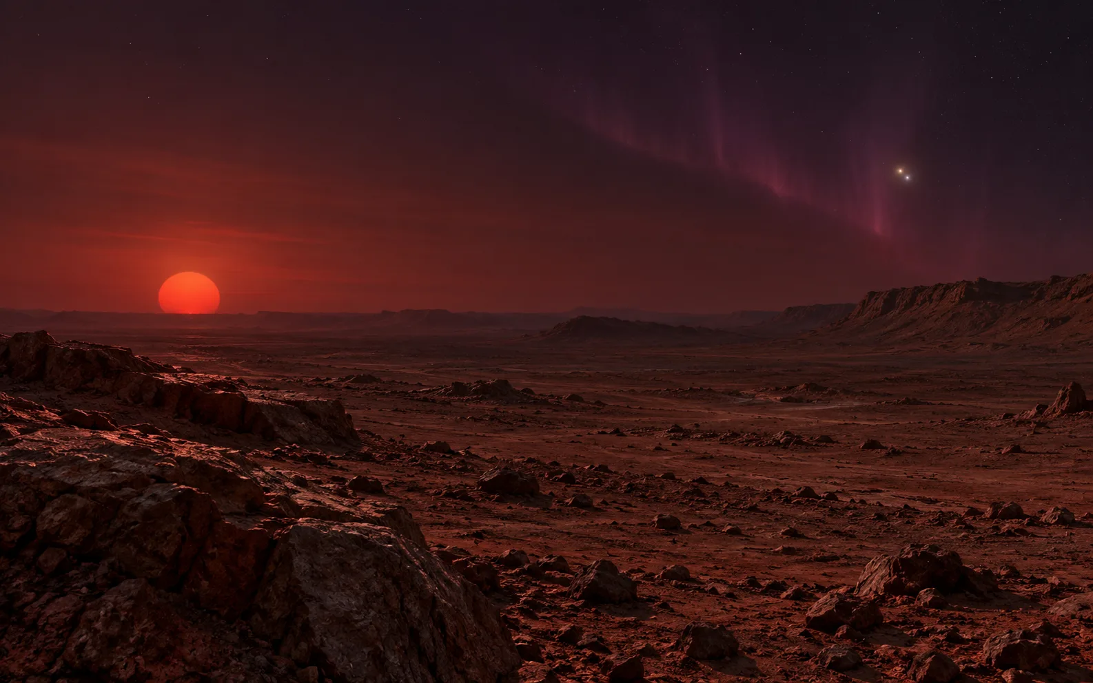 Imagined landscape of Proxima b, the real one